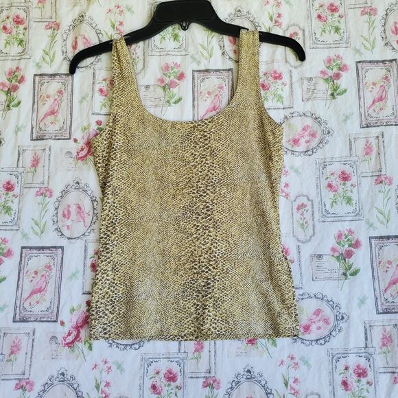 Vintage Bershka Women's Size Medium Snake Print Tank Top Camisole Y2K 90s Animal - Picture 4 of 6